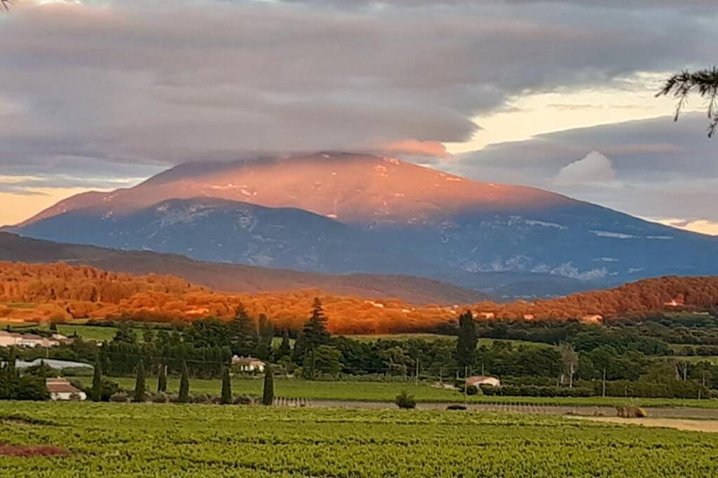 Le clos des pins, vue mont Ventoux Roaix Exterior foto